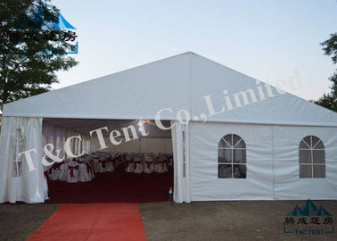 Hafif Düğün Etkinliği Çadırları Ses Yalıtımı Beyaz Üst Çatı PVC Kumaş