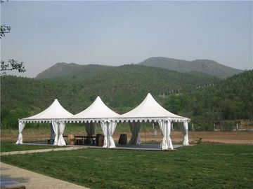 Beyaz 5x5m Yüksek Tepe Pagoda Canopy Tente Ticaret Fuarı için Özel Ticari Açık Bahar Çadırı