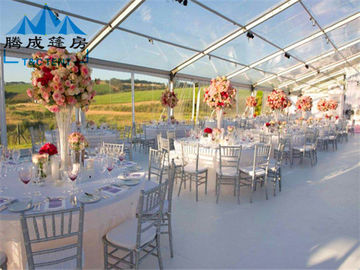 Düğün İçin Güvenli ve UV Koruma Yüksek Dirençli İyi Esneklik Beyaz PVC Çadır