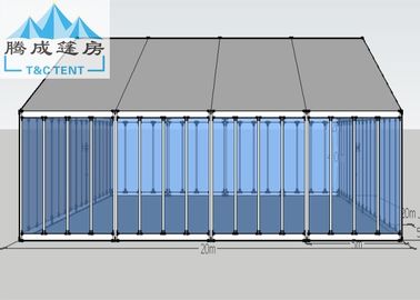 Yanaklı Cam Kapaklı 20x20m Yüksek Takviyeli Alüminyum Açık Düğün Çadırları