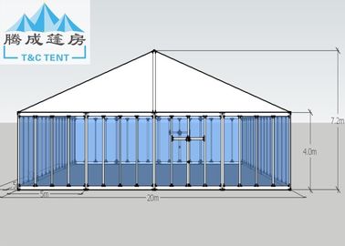 Yanaklı Cam Kapaklı 20x20m Yüksek Takviyeli Alüminyum Açık Düğün Çadırları